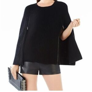 BCBGMaxAzria Black Poncho Sweater